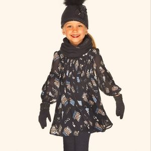 MAYORAL Long Sleeve Chiffon Dress